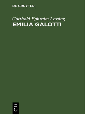 cover image of Emilia Galotti